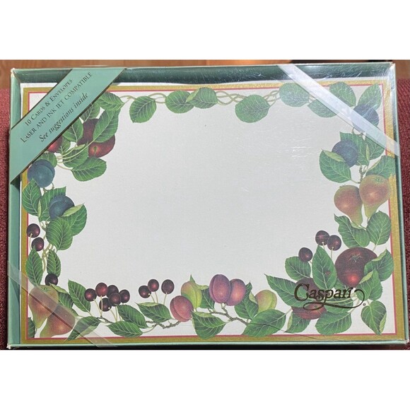 Invitations & Envelopes 2) boxes of 10 Fruit Orchard Design Thanksgiving Fall - Picture 1 of 1